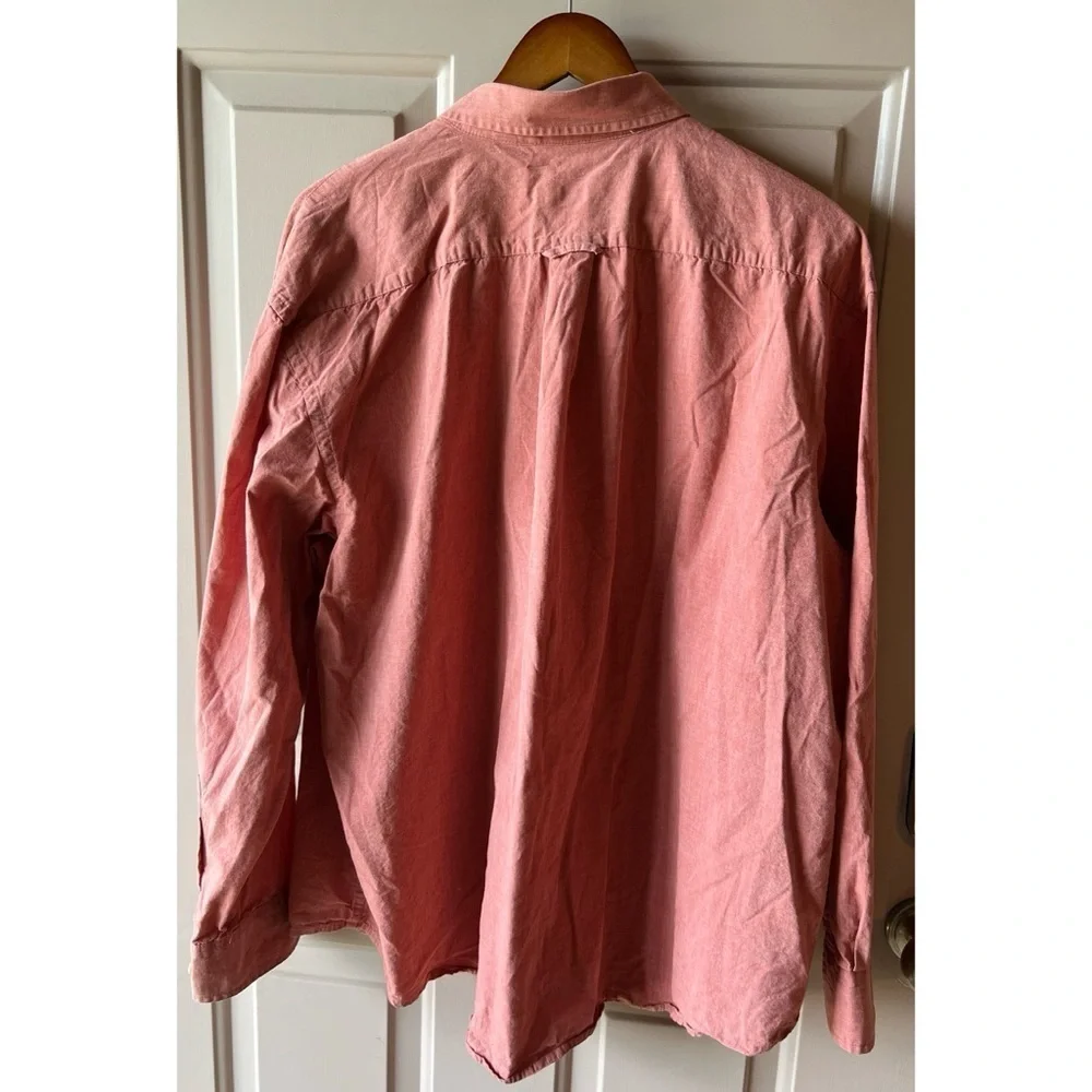 IZOD Men's Nantucket Red Casual Button Down Cotton Shirt Size XXL EUC #850